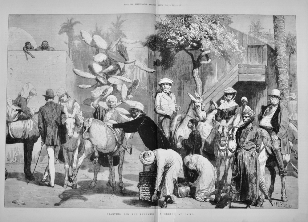 Starting for the Pyramids: A Sketch at Cairo - 1874