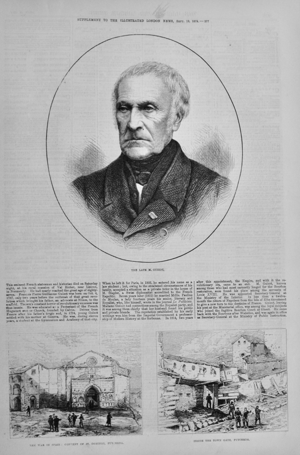 The late M Guizot - 1874