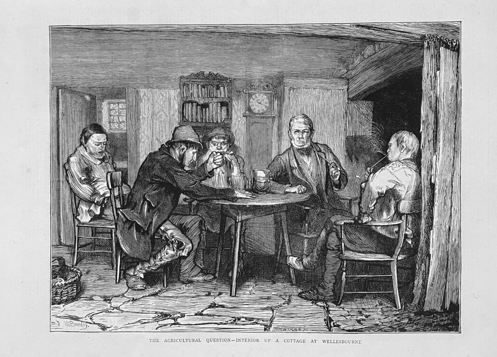The Agricultural Question - Interior of a Cottage at Wellesbourne. 1872.
