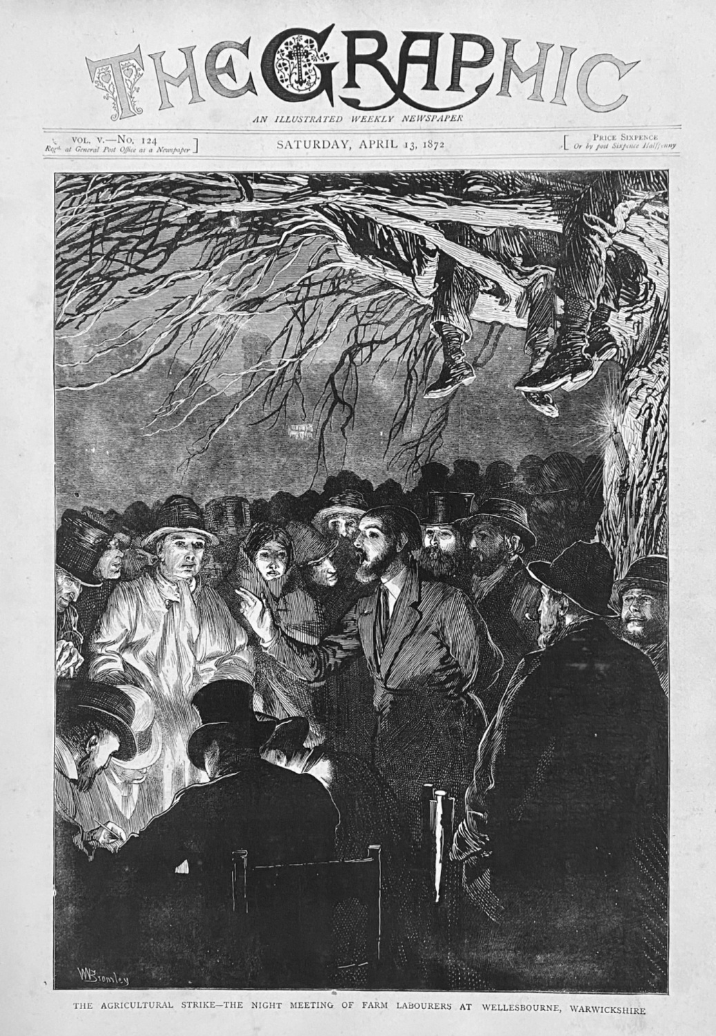The Agricultural Strike- The Night Meeting of Farm Labourers at Wellesbourn