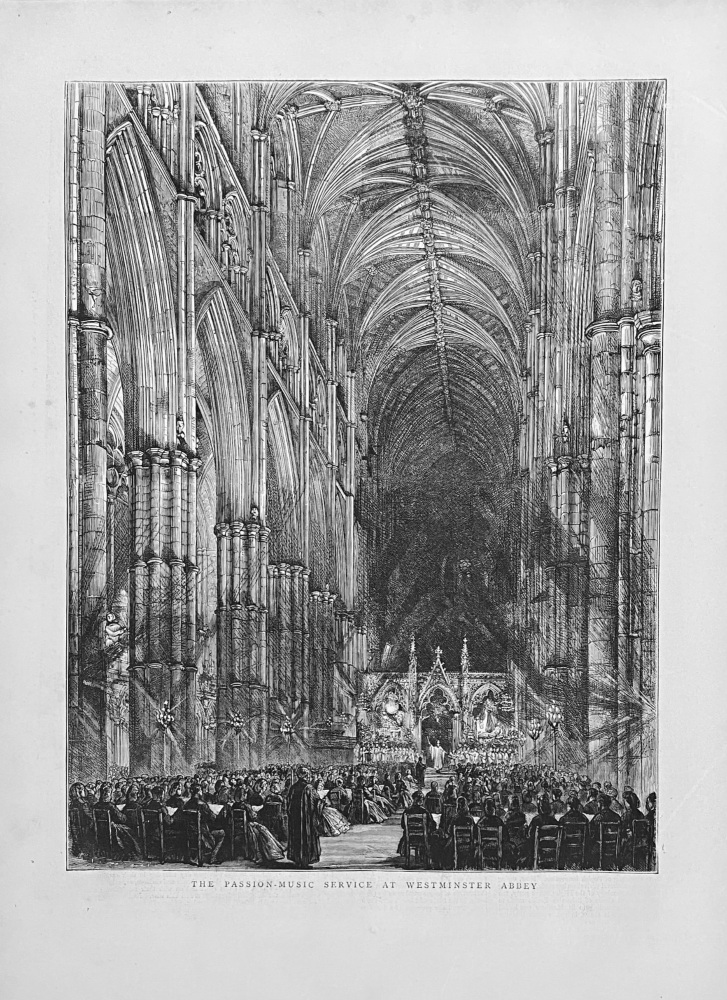 A Passion-Music Service at Westminster Abbey.  1872.