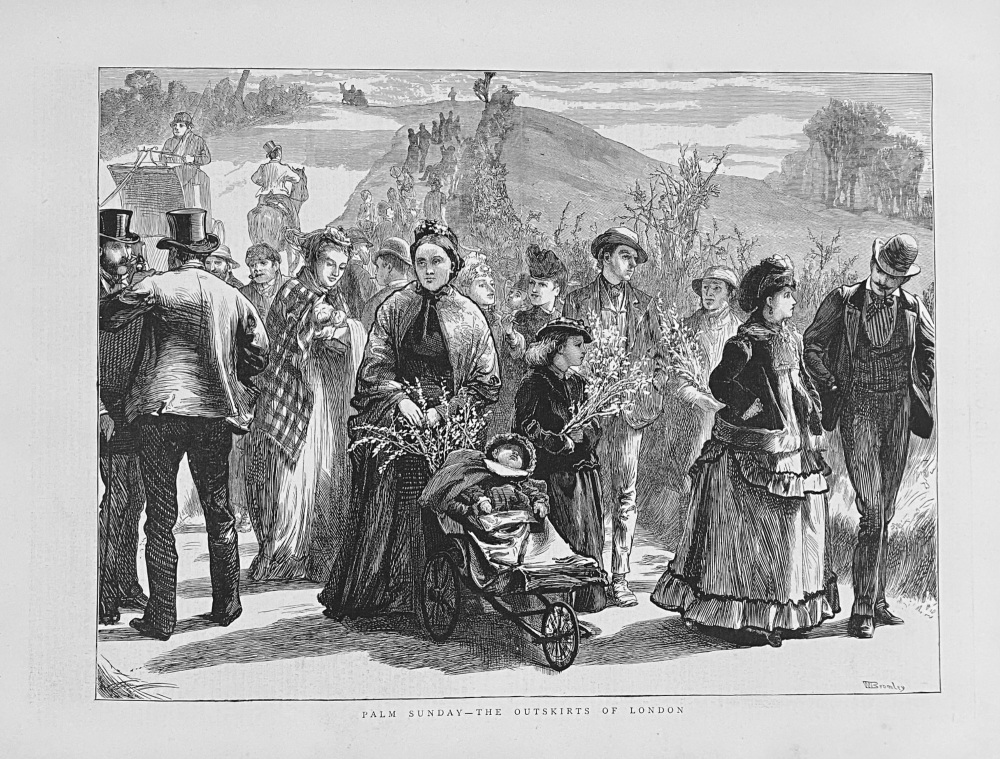 Palm Sunday - The Outskirts of London.  1872.