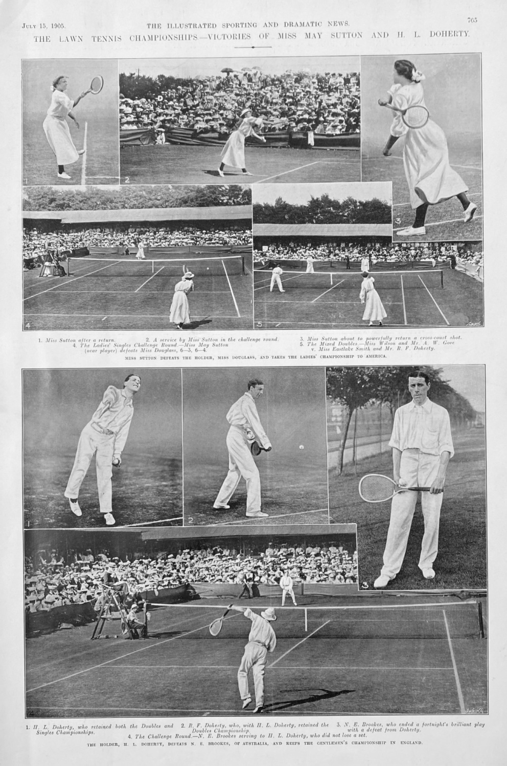The Lawn Tennis Championships - Victories of Miss May Sutton and H. L. Dohe