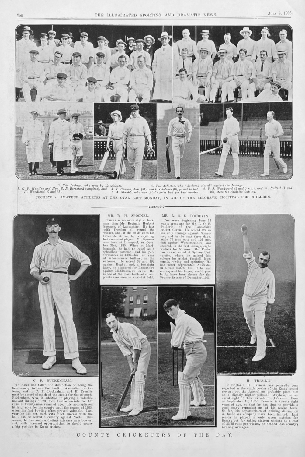 Jockeys  v.  Amateur Athletes at the Oval Last Monday, in Aid of the Belgra