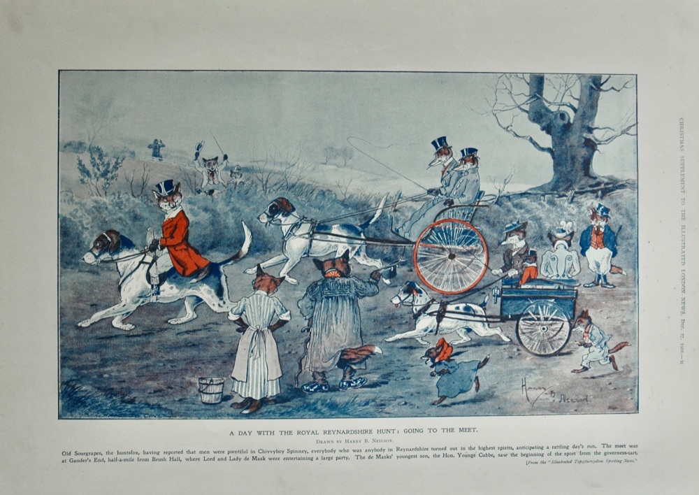 "A Day with the Royal Reynardshire Hunt: Going to the Meet" 1902