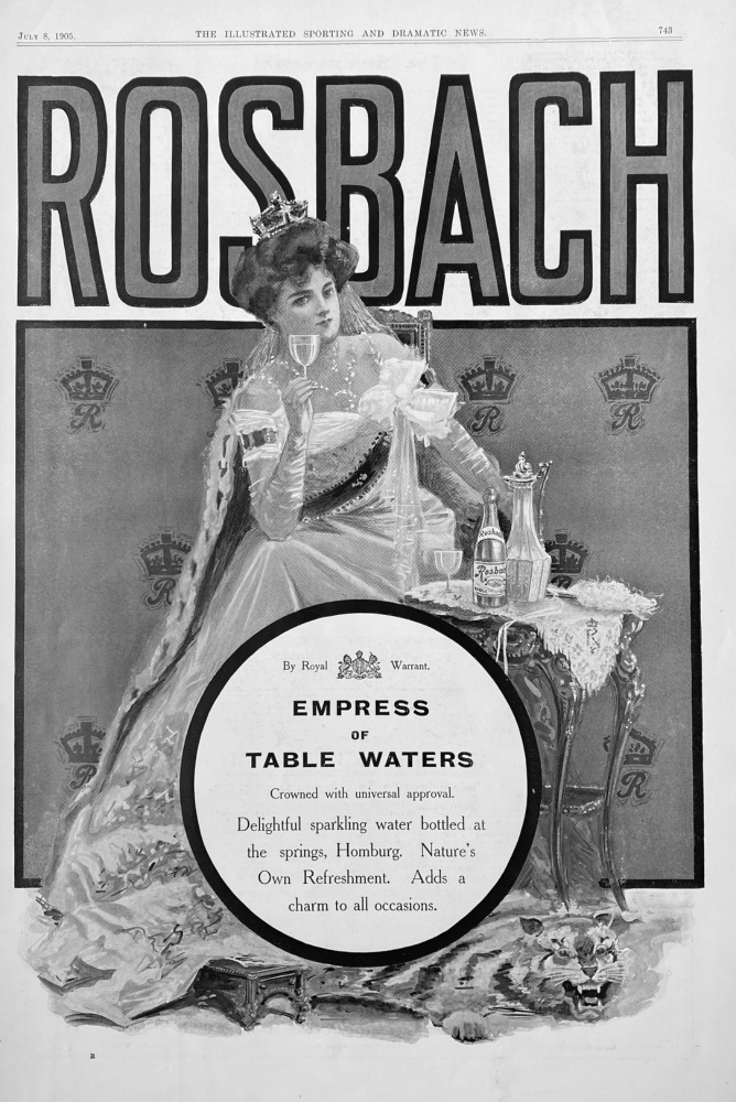 ROSBACH.  (The Empress of Table Waters)   1905.