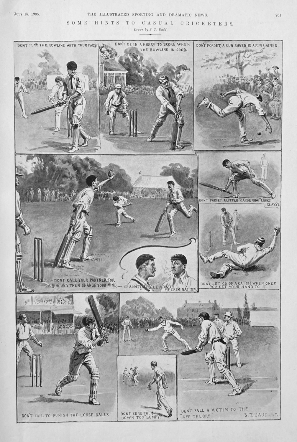 Some Hints to Casual Cricketers.  1905.