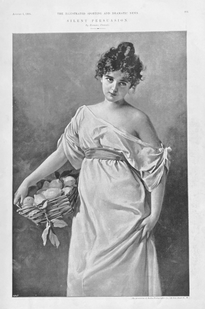 Silent Persuasion.  (Picture by Hermann Clementz.)  1905.