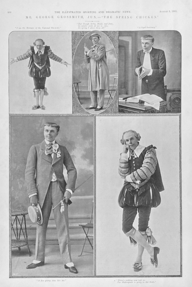 Mr. George Grossmith,  Jun.- "The Spring Chicken."   1905.