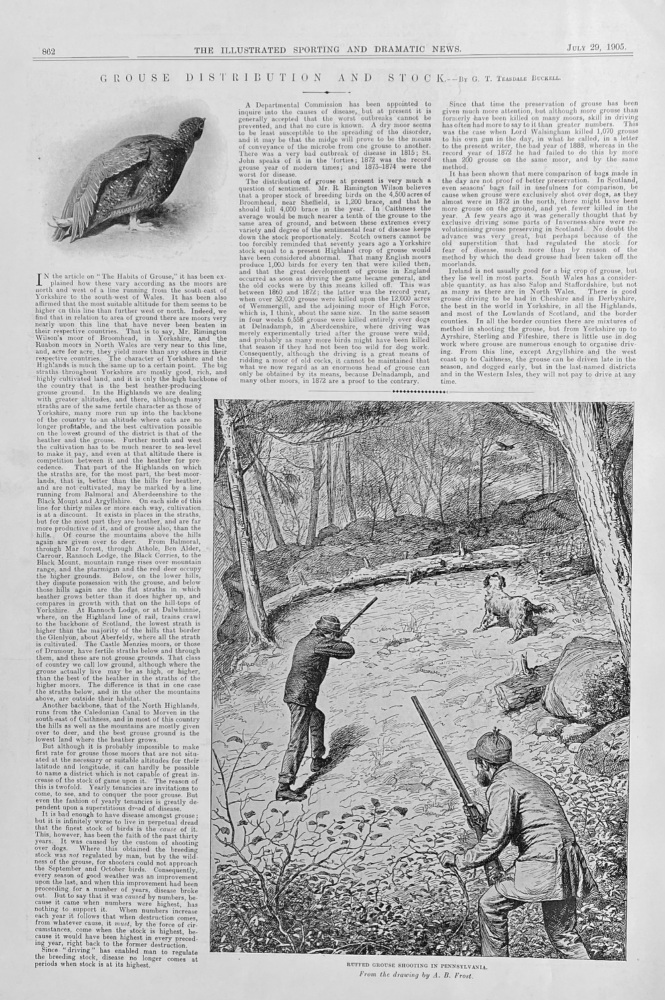 Grouse Distribution and Stock.-By  G. T. Teasdale Buckell.  1905.