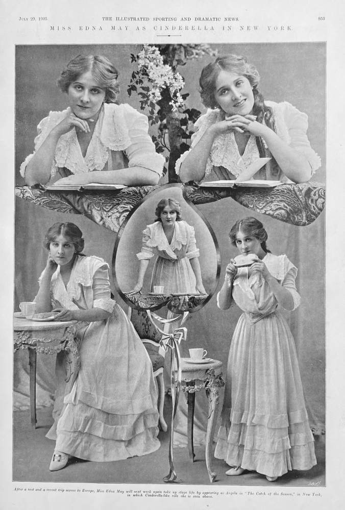 Miss Edna May as Cinderella in New York.  1905.