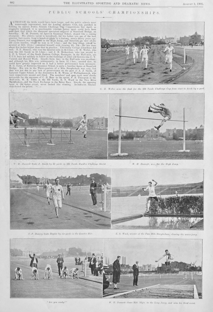 Public Schools' Championships.  (Athletics).  1905.
