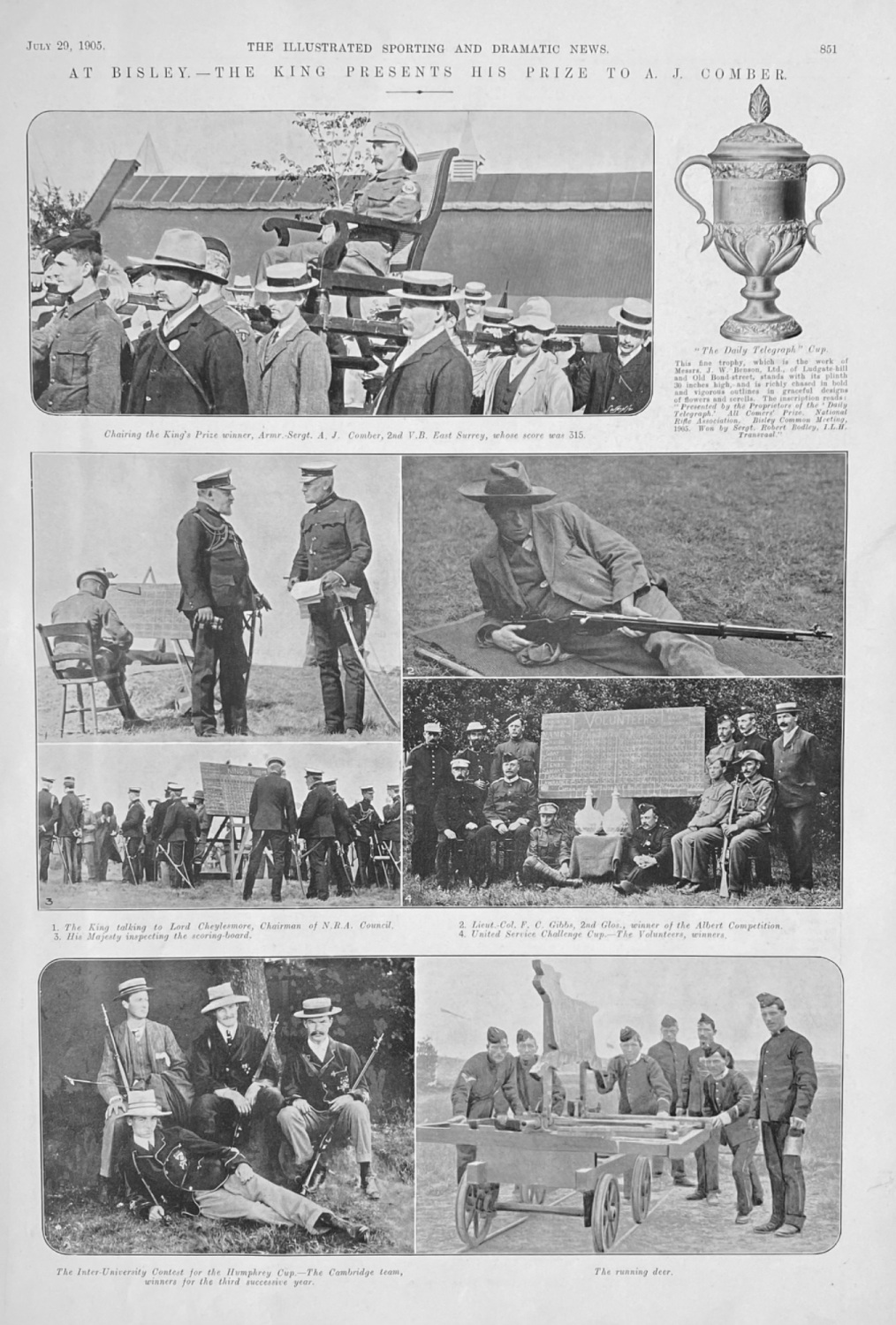At Bisley.- The King Presents His Prize to A. J. Comber.  1905.
