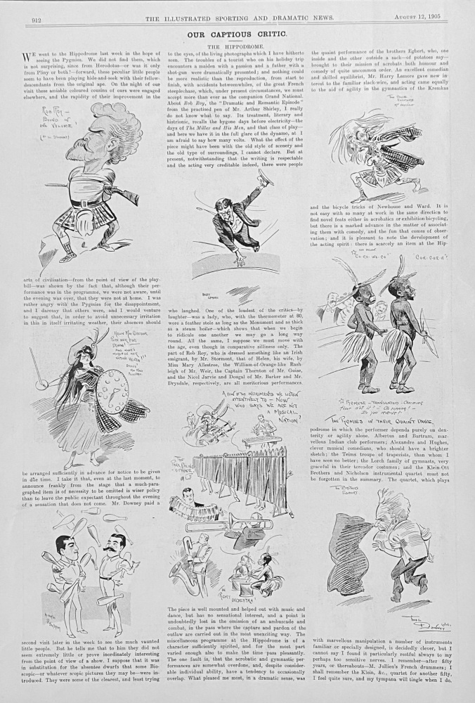 Our Captious Critic.  :  The Hippodrome.   1905.