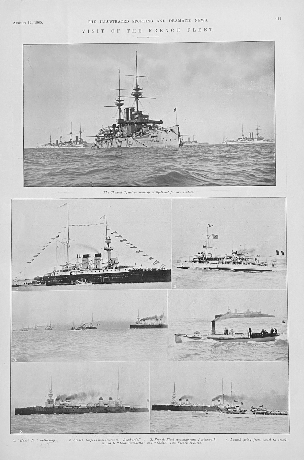 Visit of the French Fleet. 1905.