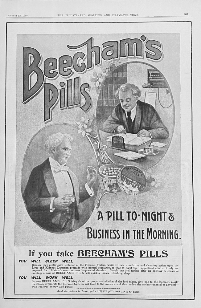 Beecham's Pills.  1905.