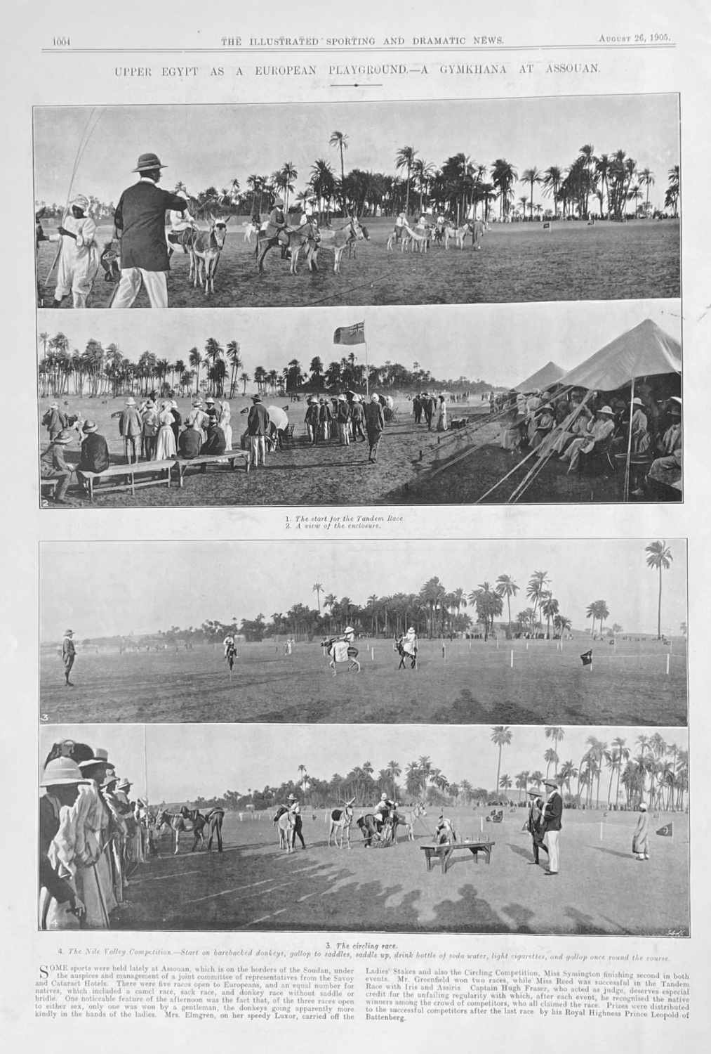 Upper Egypt as a European Playground - A Gymkhana at Assouan.  1905.