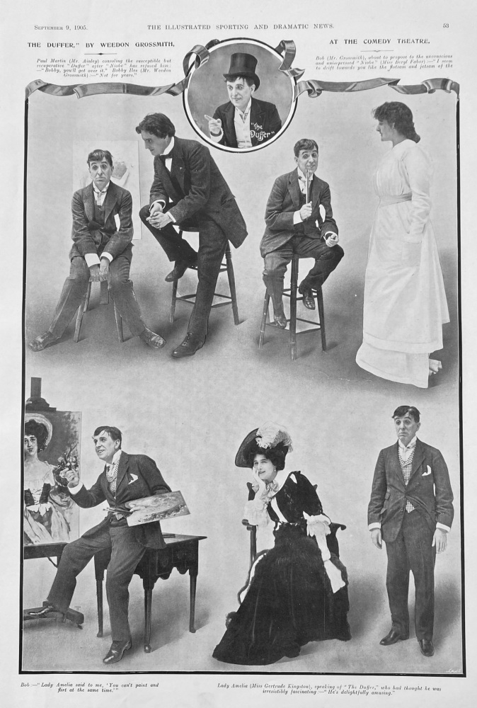 "The Duffer," by Weedon Grossmith, at the Comedy Theatre.  1905.