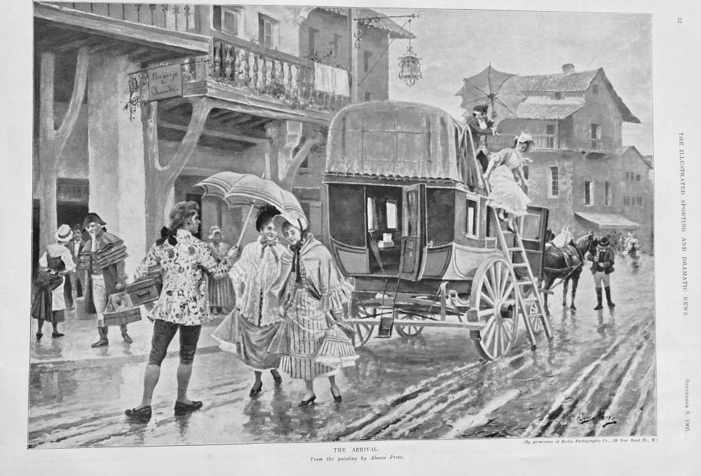 The Arrival.  (From the painting by Alonzo Perez.)  1905.