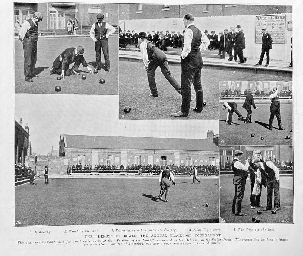 The "Derby"  of  Bowls.-  The Annual Blackpool Tournament.  1905.