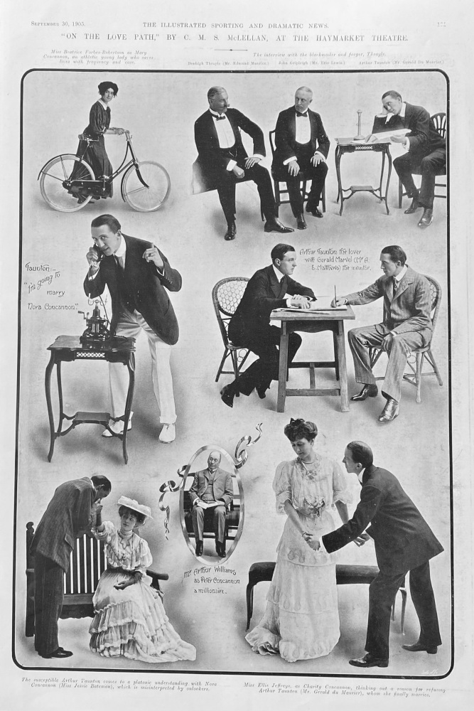 "On the Love Path,"  by  C. M. S. McLellan, at the Haymarket Theatre.  1905.
