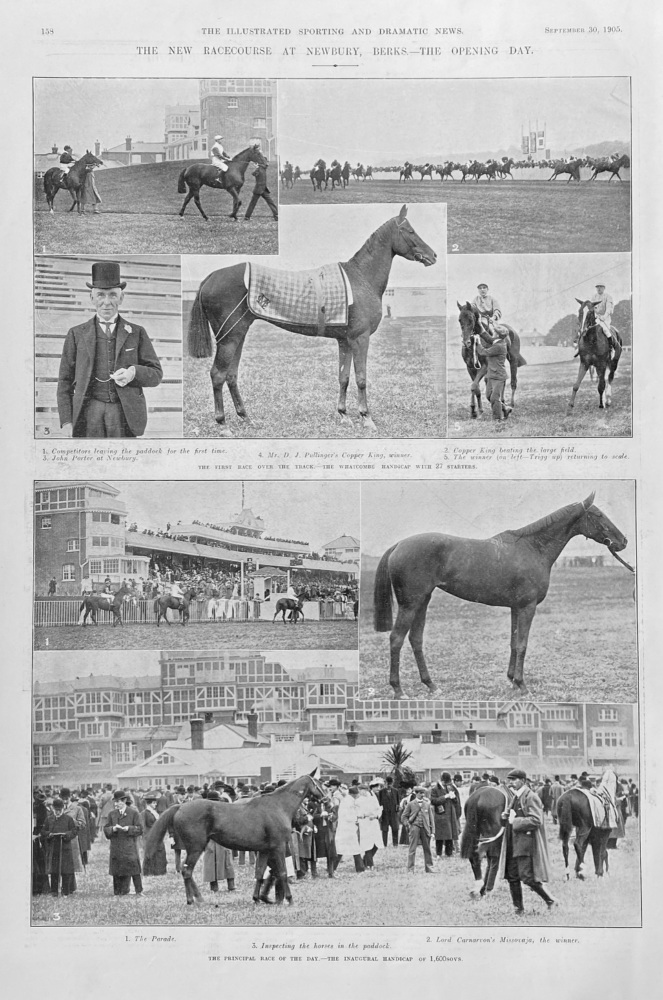 The New Racecourse at Newbury, Berks.-The Opening Day.  1905.