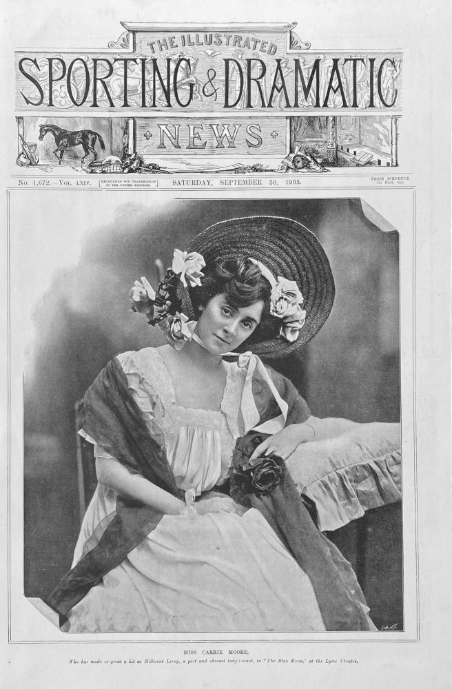 Miss Carrie Moore.  (Actress). 1905.