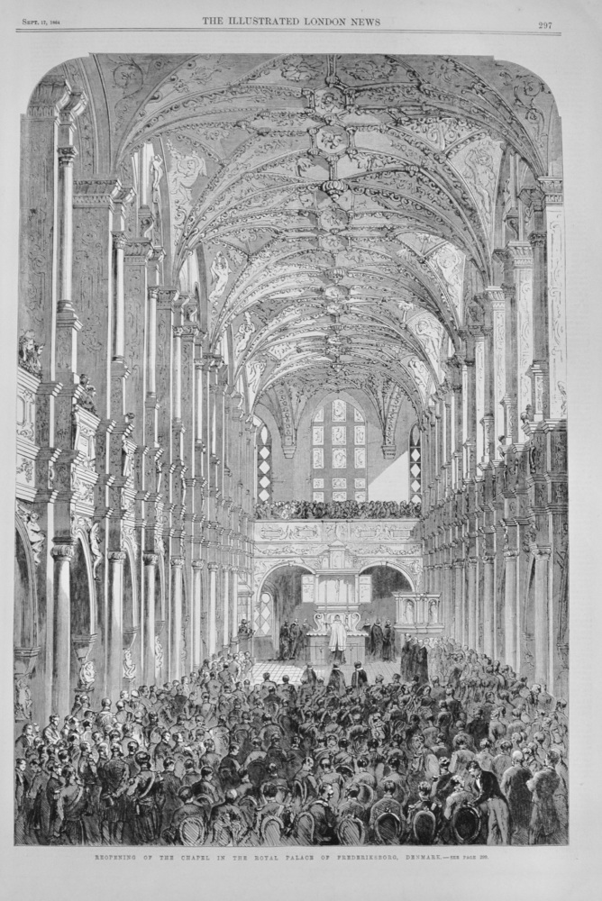 Reopening of the Chapel in the Royal Palace of Frederiksborg, Denmark - 1864