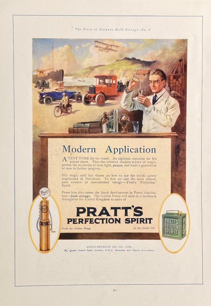 Pratt's Perfection Spirit.  &  Boucheron Jewellers and Pearl Dealers.  1922.