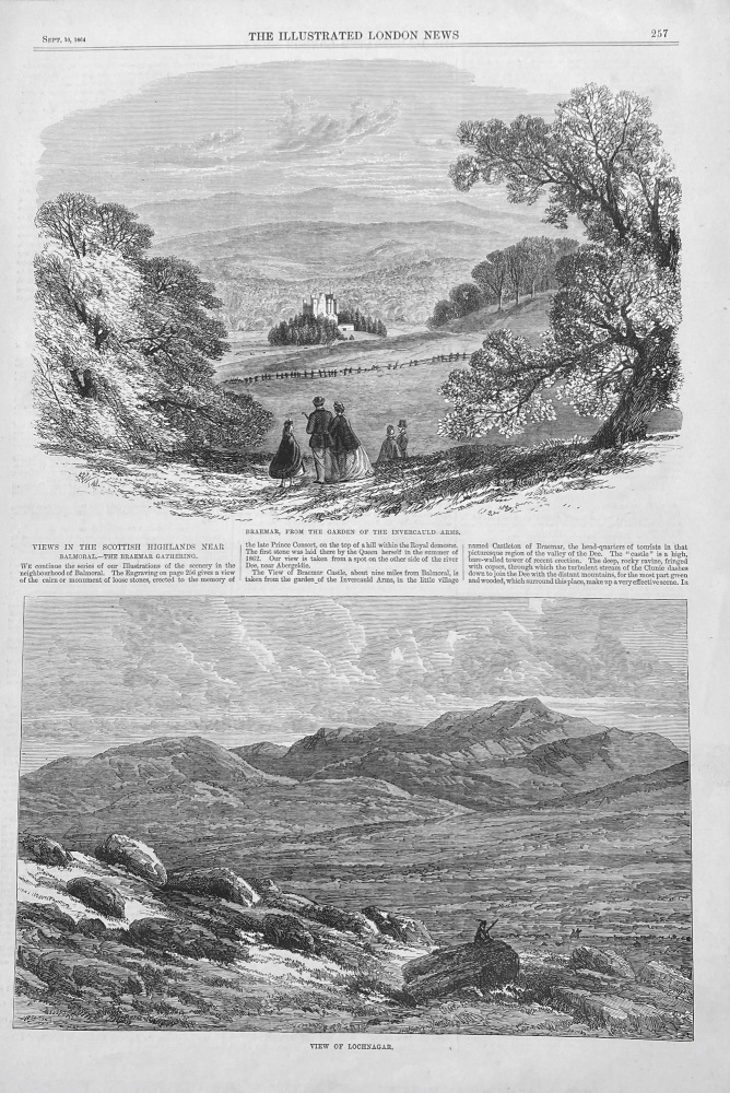 Views in the Scottish Highlands near Balmoral - 1864