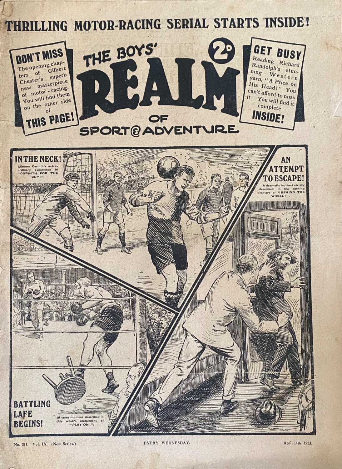 The Boys' Realm of Sport & Adventure. 1923.