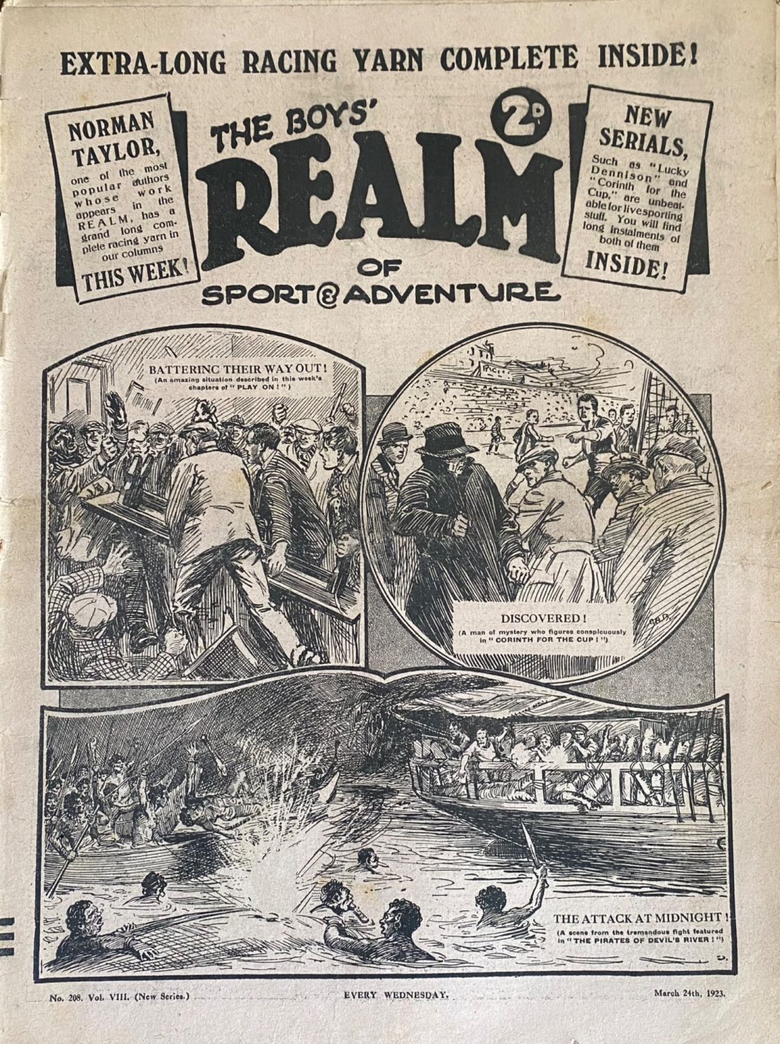 The Boys'  REALM of Sport & Adventure.  March 24th, 1923.
