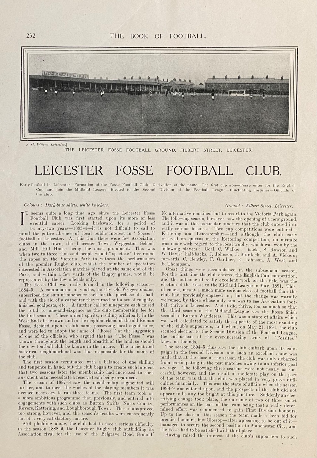 Leicester Fosse Football Club.  1906.