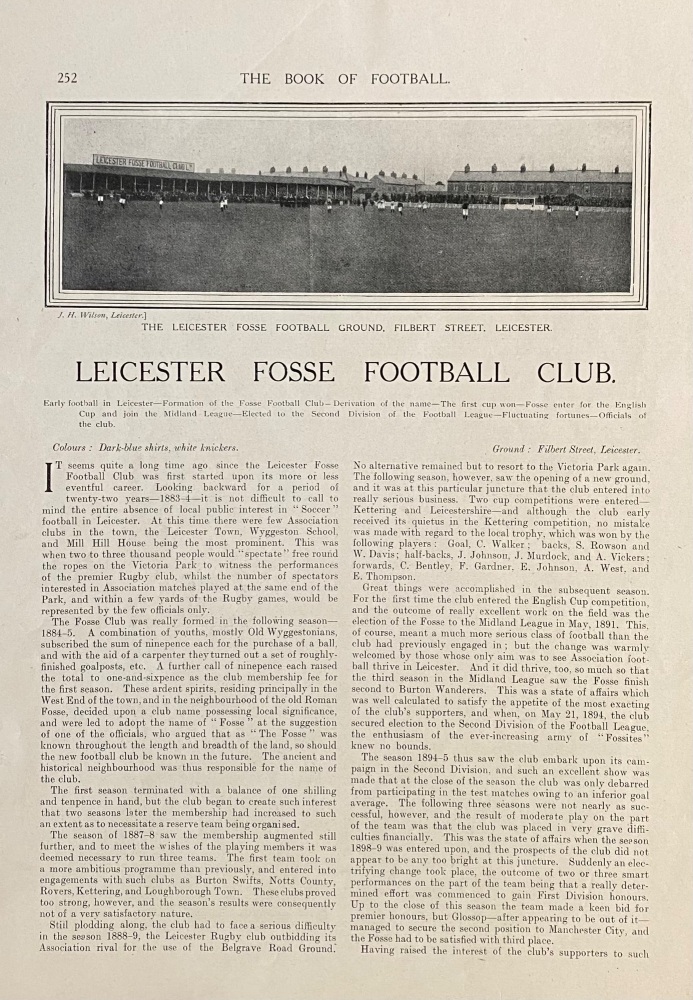 Leicester Fosse Football Club.  1906.