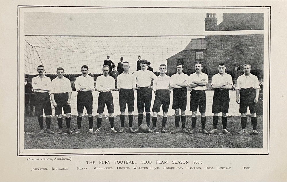 The Bury Football Club Team,  Season 1905-6.