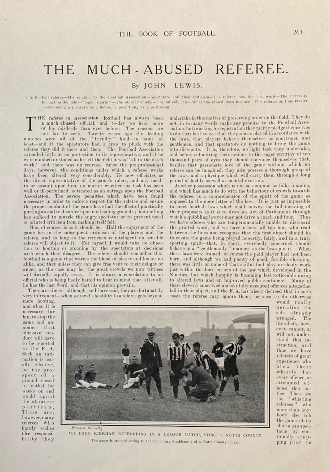The Much - Abused Referee.  Written by John Lewis.  1906.