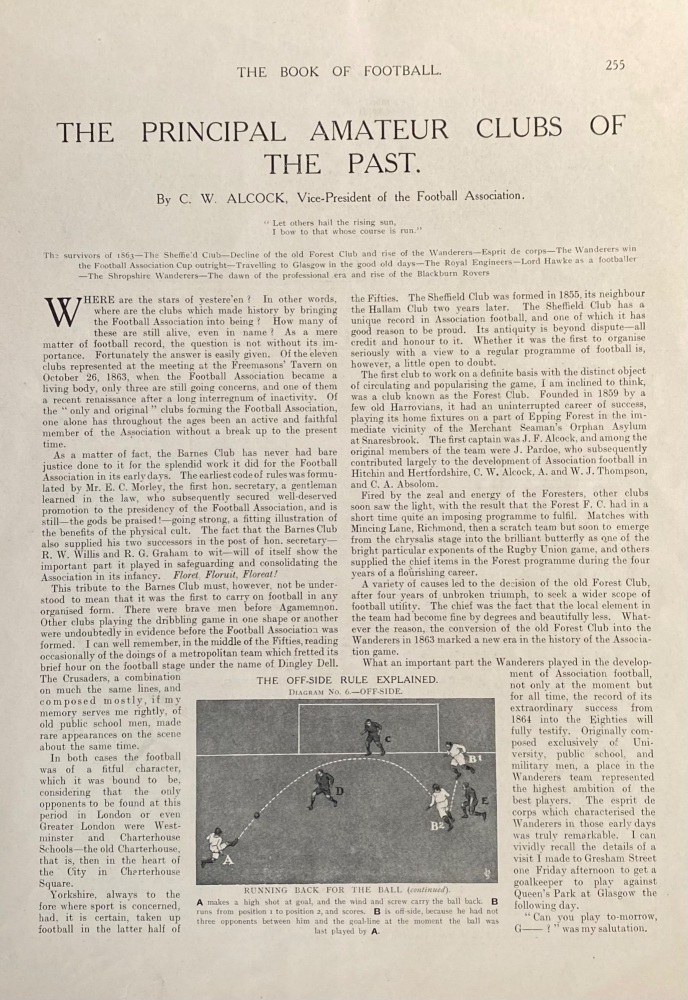 The Principal Amateur Clubs of the Past.  1906.