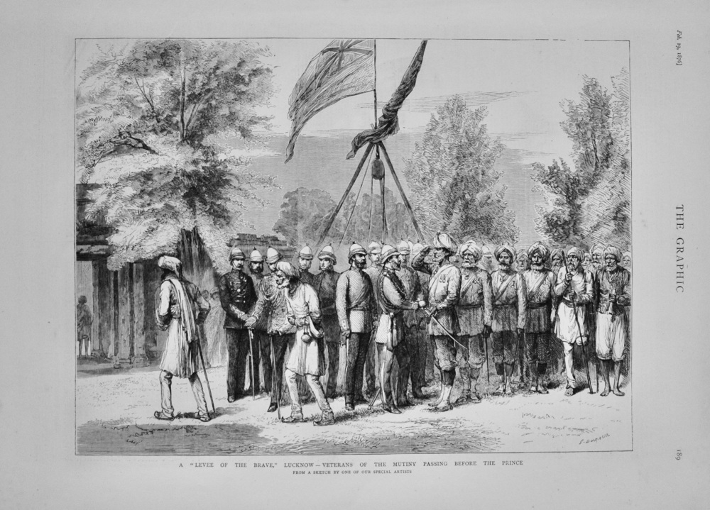 Veterans of Lucknow passing before the Prince of Wales - 1876