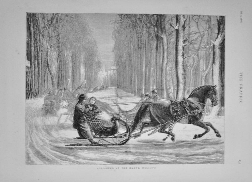 Sleighing at the Hague, Holland - 1876