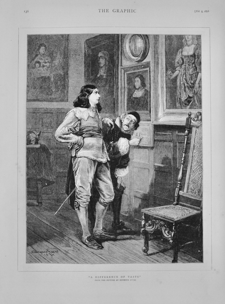"A Difference of Taste" by Seymour Lucas - 1876