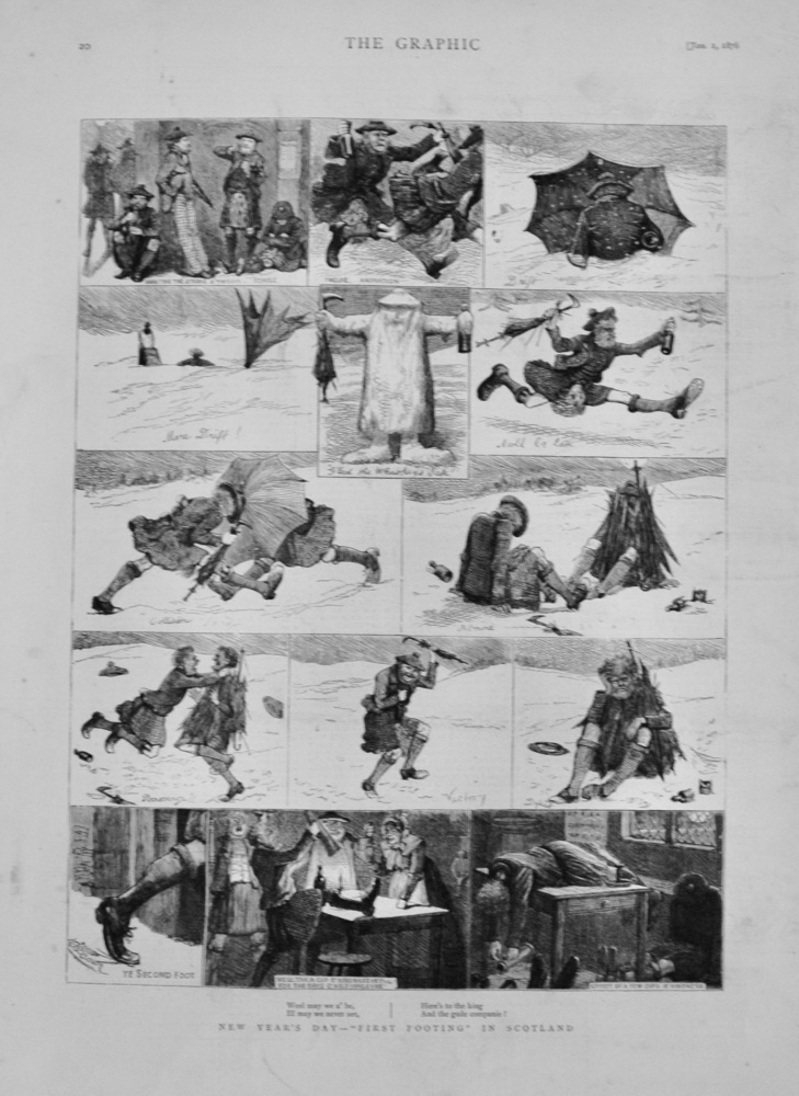 New Year's Day - "First Footing" in Scotland - 1876