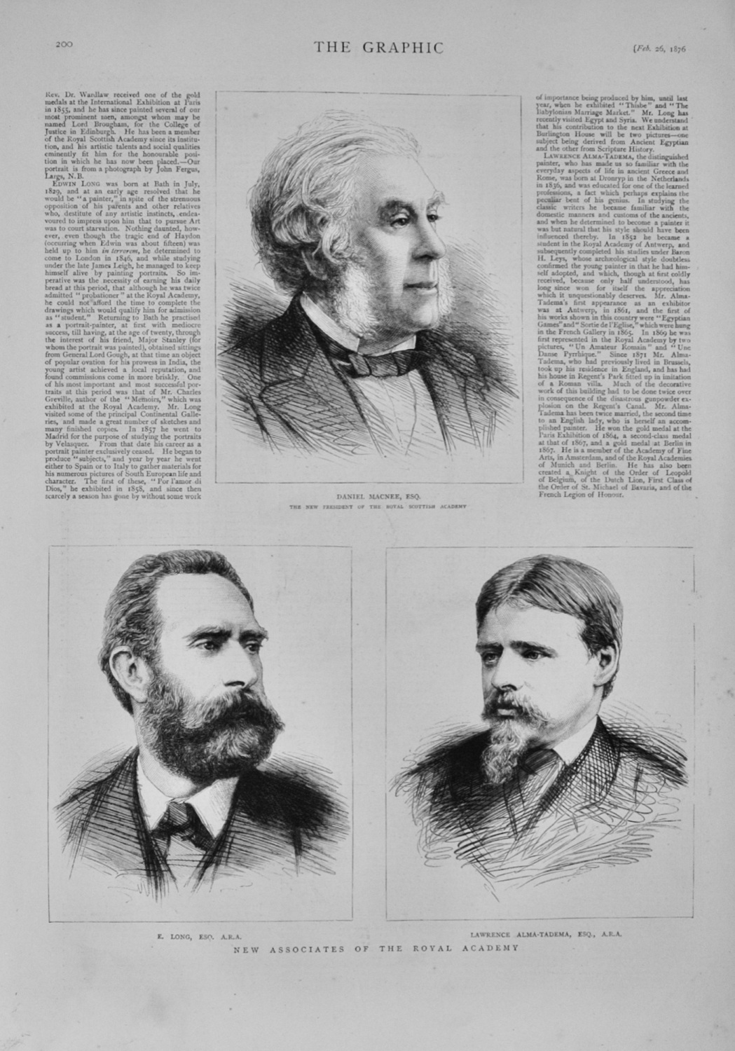 Three Artists' Portraits - 1876