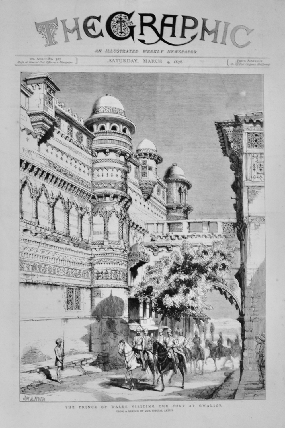 The Prince of Wales visiting the Fort at Gwalior - 1876