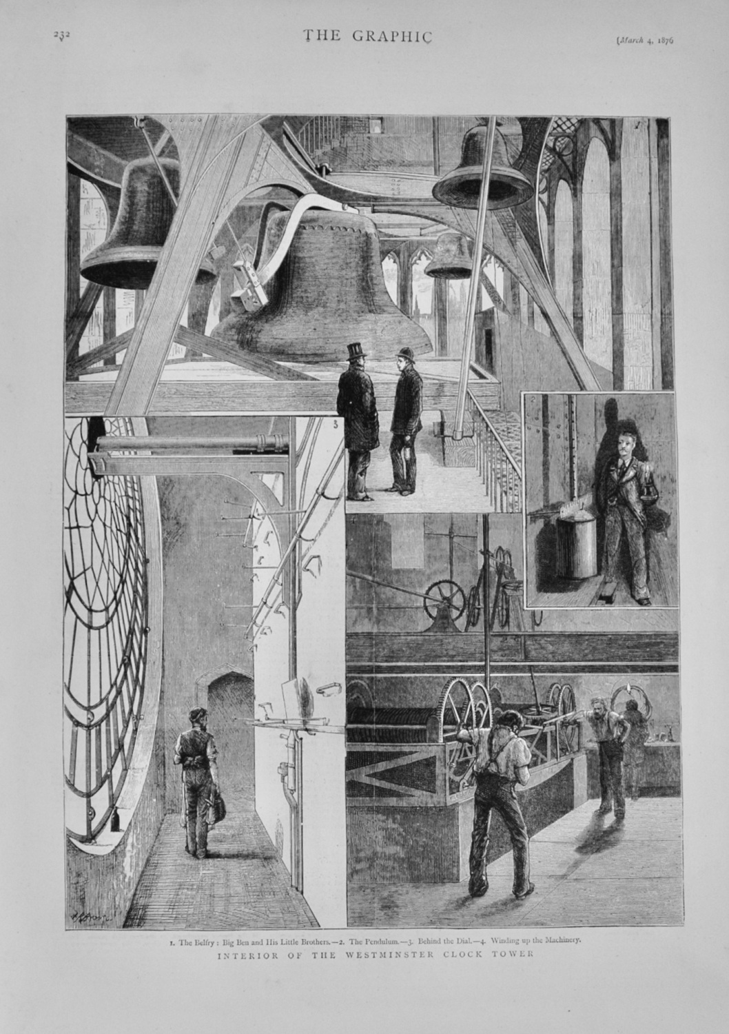 Interior of the Westminster Clock Tower - 1876