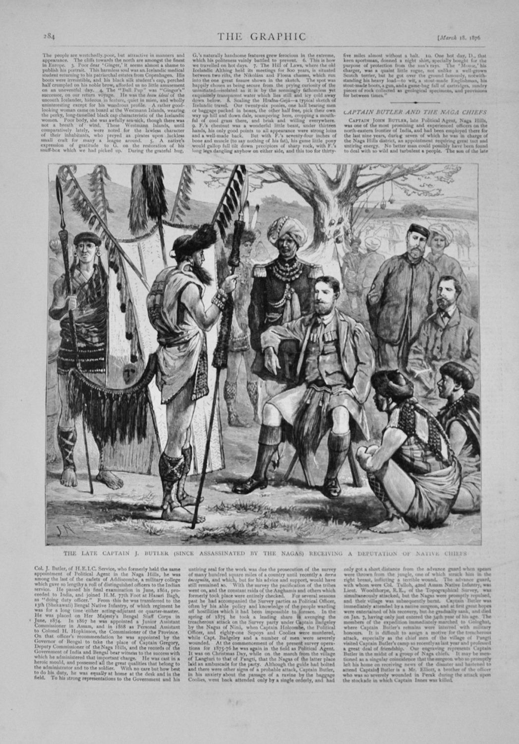 Captain Butler and the Naga Chiefs - 1876