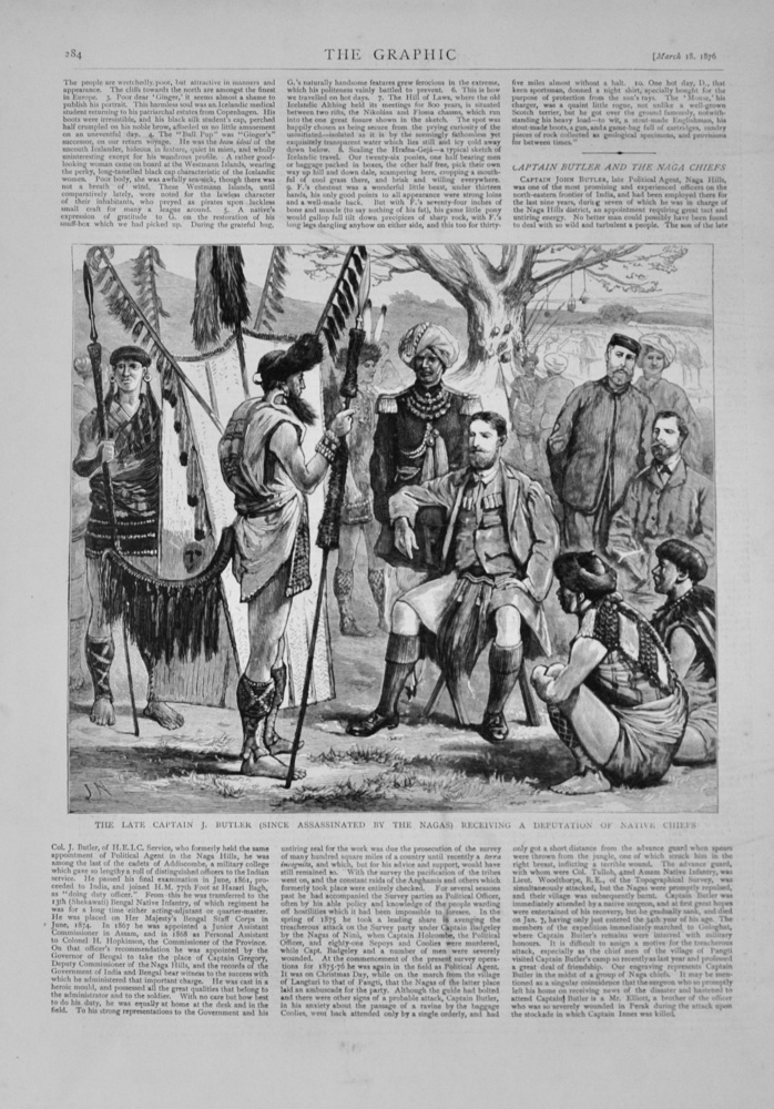 Captain Butler and the Naga Chiefs - 1876