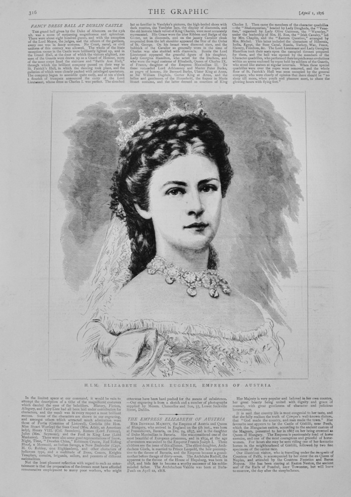 The Empress Elizabeth of Austria - 1876