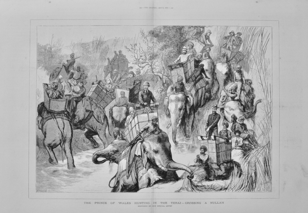 The Prince of Wales Hunting in the Terai - 1876