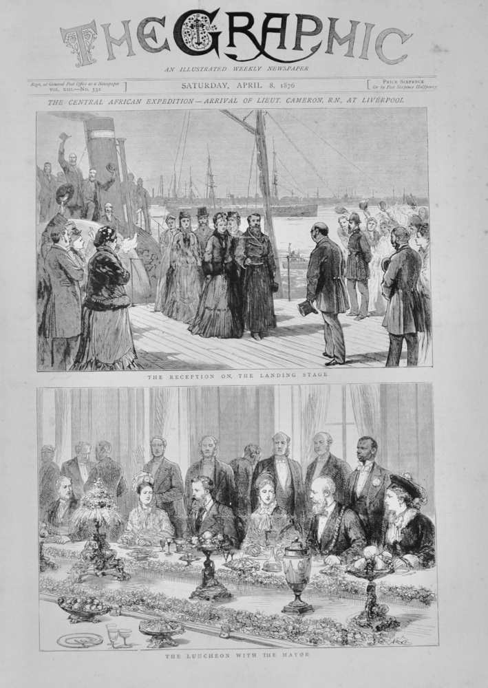 Arrival of Lieut Cameron, R.N. at Liverpool - 1876