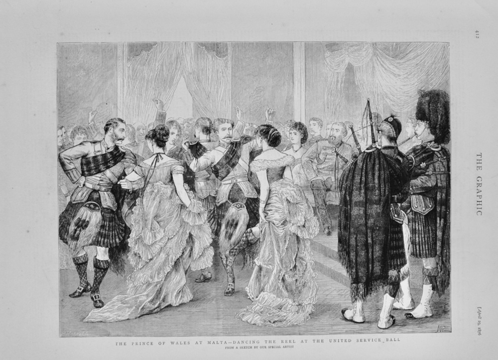 The Prince of Wales Dancing the Reel - 1876